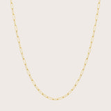 14K Gold Paperclip Chain Necklace