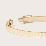 14K Gold Ridged Bangle