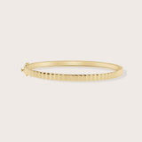 14K Gold Ridged Bangle