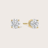 14K Gold Round LXII™ Diamond Solitaire Studs .50CT-2CT