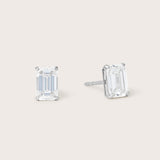 14K Gold Emerald Diamond Studs 1.00CT