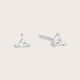 14K Gold Petite Triangle Diamond Studs