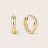 14K Gold Classic Huggie Hoops