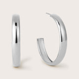 Chloe Silver Bold Large Hoops