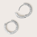 Gia Hammered Huggie Hoops