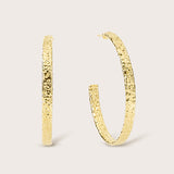 Gia Large Hammered Hoops