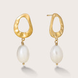 Esme Molten Pearl Drop Earrings