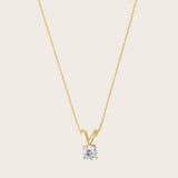 14K Gold Round LXII™ Diamond Solitaire Pendant .50CT