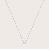 14K Gold Petite Diamond Bezel Necklace