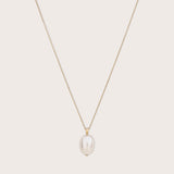 14K Gold Abstract Pearl Necklace