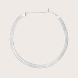 Harper Silver Herringbone Choker