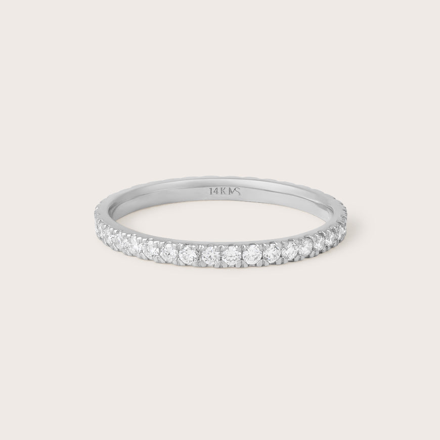 14K Gold Petite Diamond Pave Band