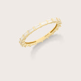 14K Gold Petite Diamond Baguette Band