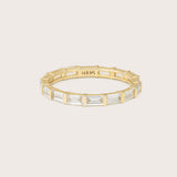 14K Gold Diamond Baguette Band