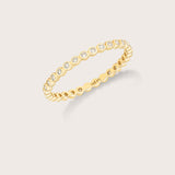 14K Gold Diamond Bezel Band