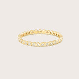 14K Gold Diamond Bezel Band