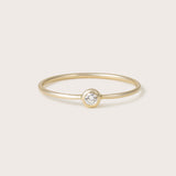 14K Gold .06CTTW Solitaire Bezel Ring