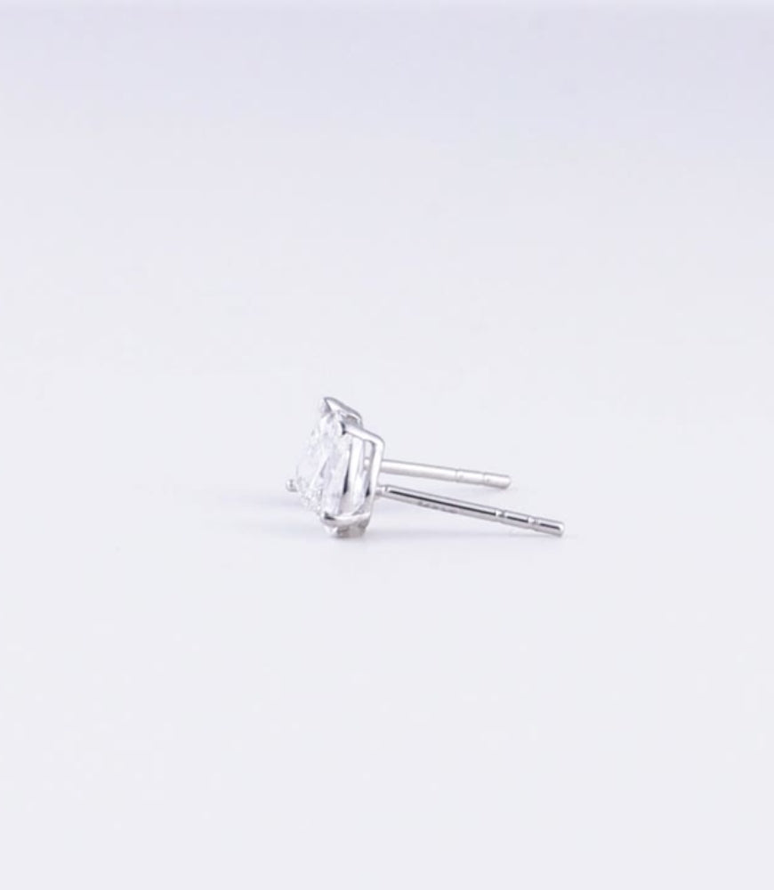 14K Pear Cut Diamond Studs