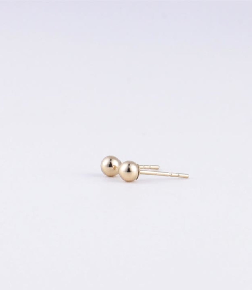 14K Gold Small Sphere Studs 